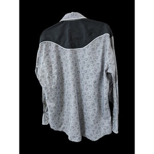 Panhandle Slim Gray and Black Casual Button Down Shirt